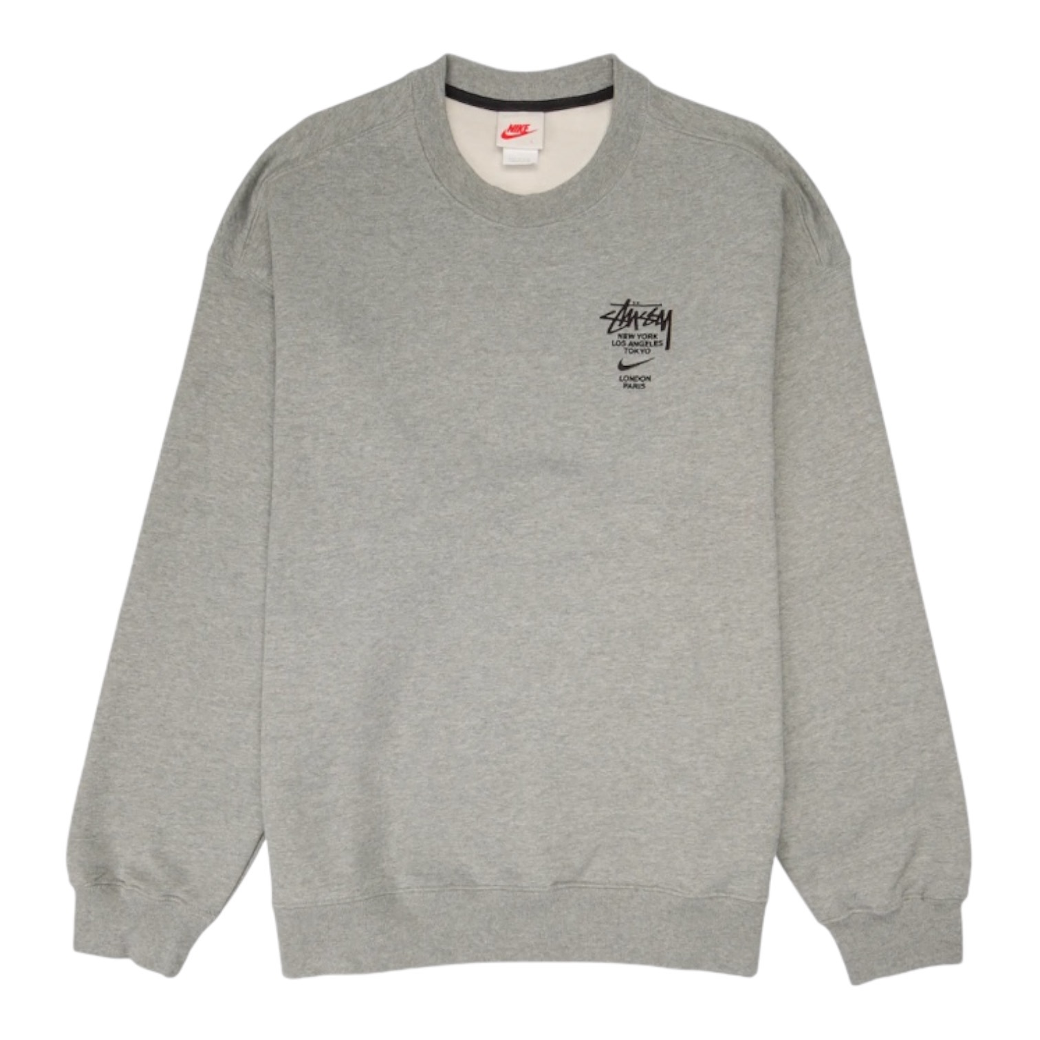 Nike X Stussy İnternational Crewneck Sweatshirt “Heather Grey”