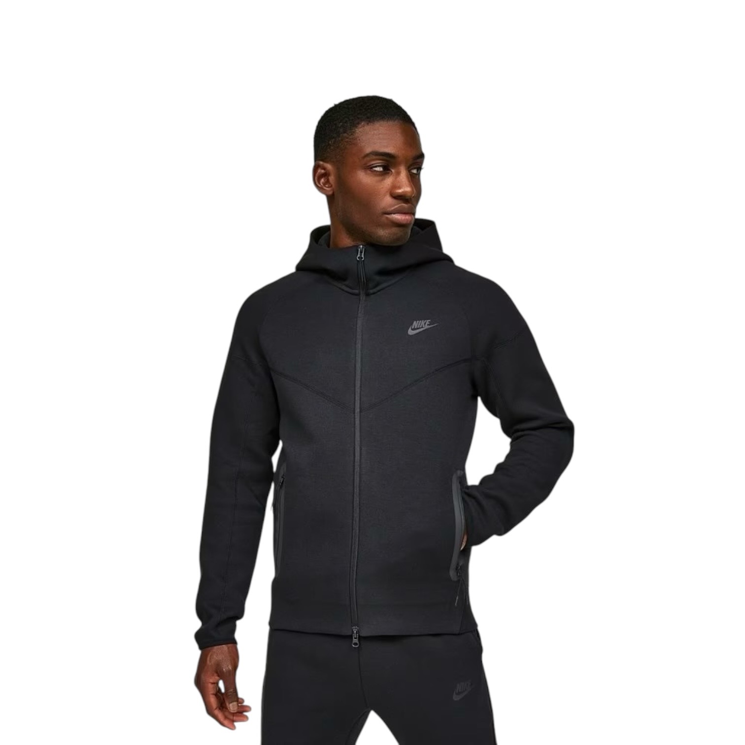 Nike Sportswear Tech Fleece Windrunner Full-Zip Hoodie & Jogger Set | Full Black