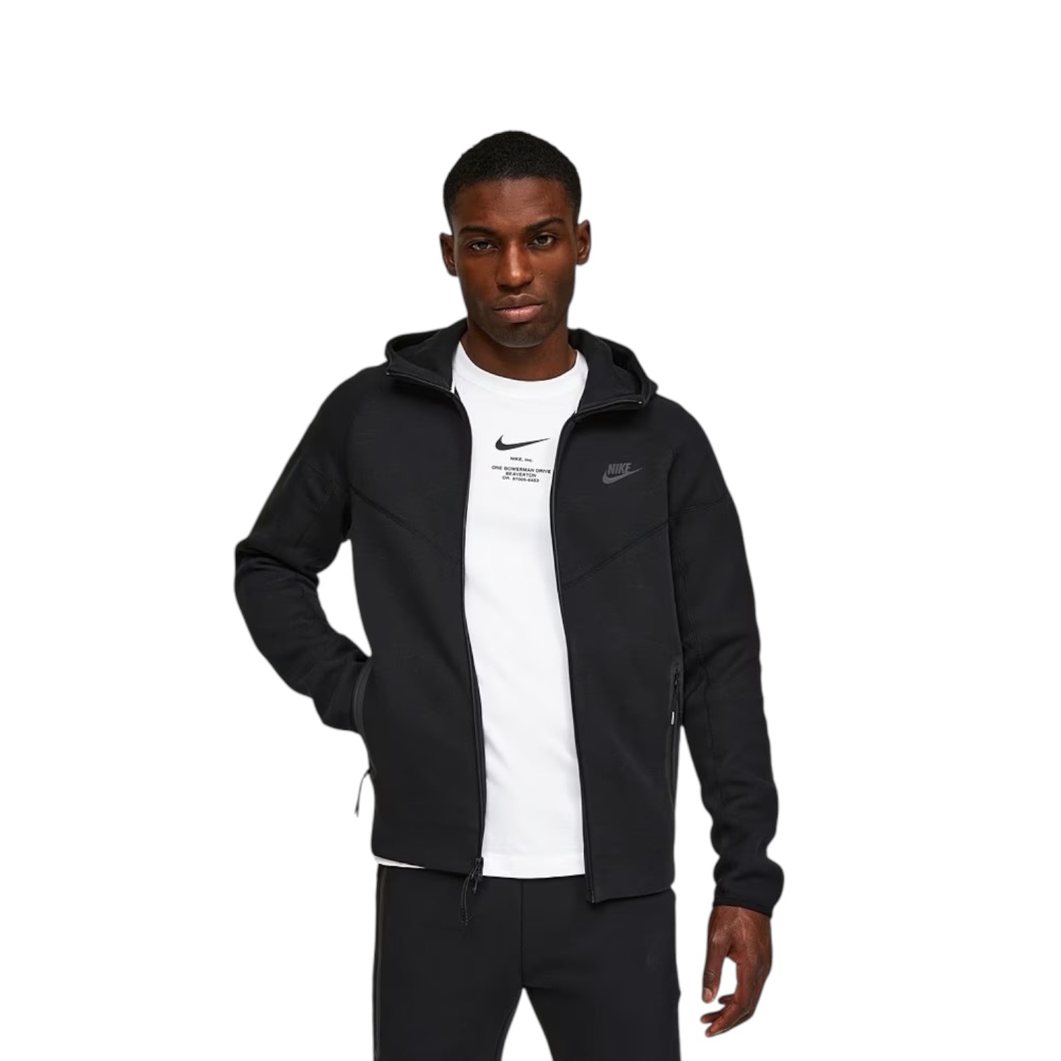 Nike Sportswear Tech Fleece Windrunner Full-Zip Hoodie & Jogger Set | Full Black