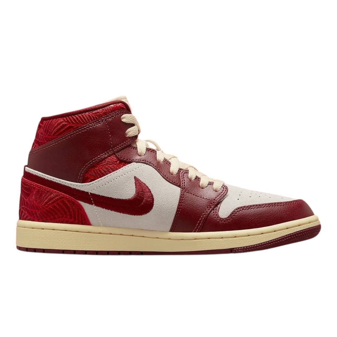 Jordan 1 Mid SE Tiki Leaf Team Red